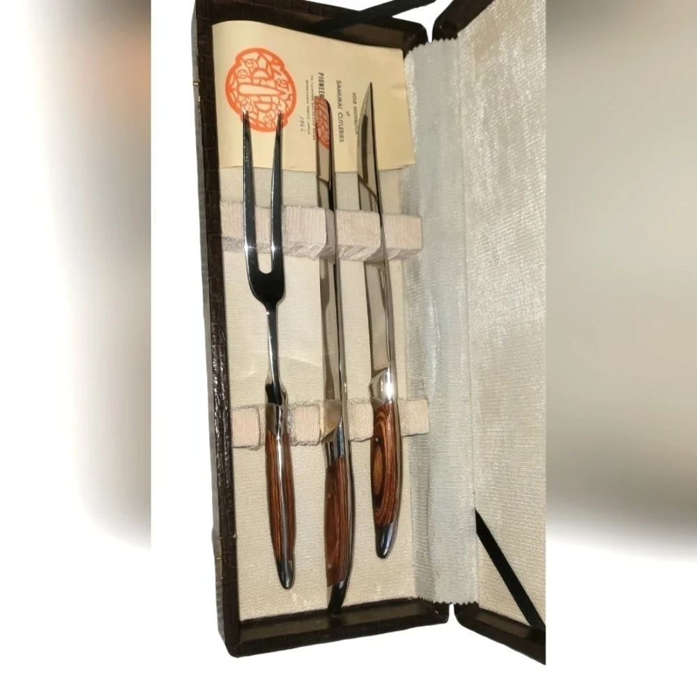 Vintage Samurai Cutleries Knife Serving set Tokyo Japan